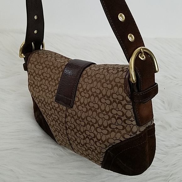 SOLD• COACH Brown Signnture Leather Small - Picture 3 of 7